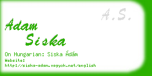 adam siska business card
